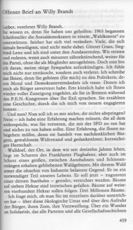 Offener Brief an Willy Brandt 1